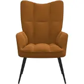 The Living Store Relaxsessel Braun Samt