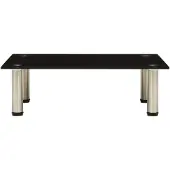 The Living Store Table TV 60x35x17 cm noir verre trempé