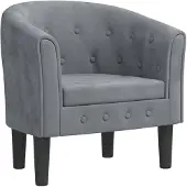 vidaXL Chaise cabriolet gris foncé velours