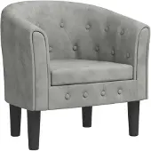 vidaXL Chaise cabriolet gris clair velours