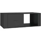vidaXL Table basse noire 100x50,5x35 cm Bois composite