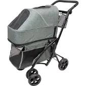 Duvo+ Deluxe Pet Strolling Cart 79x46x99 Cm Gris