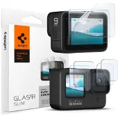 Spigen GlasTR Slim + Film 2-Set - Zestaw szkieł i folii do GoPro Hero 12 / 11 / 10 / 9 (2 zestawy), Caméra d'action : accessoires, Transparent