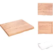 vidaXL Dessus de table marron clair bois chêne massif traité