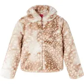vidaXL Manteau pour enfants en Fourrure artificielle Cognac 92