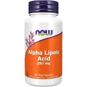 Now , Acide Alpha-Lipoïque, 250 mg, 60 Capsules Végétales