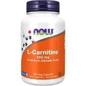 Now , L-Carnitine, 500 mg, 180 Gélules Végétales