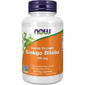 NOW,NOW Foods,NOW,NOW Foods Double Strength Ginkgo Biloba 120 mg, ginkgo biloba, 100 gélules végétaliennes