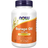 Now Huile de Bourrache 1000 mg, huile de graines de bourrache, 120 gélules