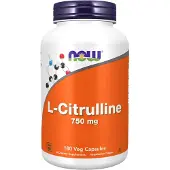Now , L-Citrulline, 750 mg, 180 Gélules Végétales (375 mg par Gélule)