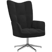 vidaXL Fauteuil relax noir velours