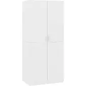 The Living Store Armoire blanche 80x52x180 cm Bois composite