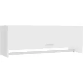 The Living Store Armoire blanche 100x32,5x35 cm Bois composite