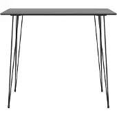 The Living Store Table de bar noir 120x60x105 cm