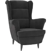 The Living Store fauteuil en velours gris foncé