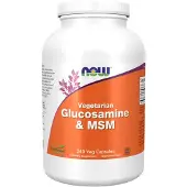 Now , Glucosamine Végétarienne et MSM, 240 Gélules Végétales