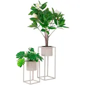 House Nordic Marla Flowerpots - Beige/Grey Set of 2