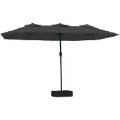 vidaXL Parasol double anthracite 449x265 cm