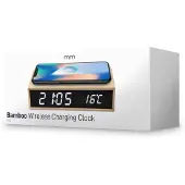 Mikamax Réveil Bamboo Wireless Charger