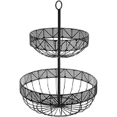 5 Five Two-story Fruit Bowl Noir