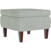 vidaXL Tabouret avec pieds en bois Gris clair Velours