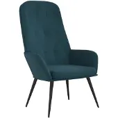 vidaXL Fauteuil relax bleu velours