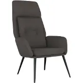 vidaXL Fauteuil relax gris foncé aspect daim