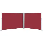 vidaXL Marquise latérale extensible rouge 120 x 1000 cm