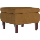 vidaXL Tabouret avec pieds en bois Marron Velours