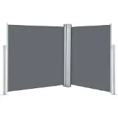 vidaXL Marquise latérale extensible Anthracite 140 x 600 cm
