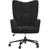 The Living Store Fauteuil relax noir velours