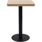 The Living Store Table de bistrot marron clair 50x50 cm MDF