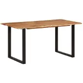 vidaXL Table de salle à manger 154x80x76 cm en bois massif d'acacia
