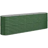 vidaXL Parterre surélevé Acier revêtu par poudre 224x40x68 cm Vert