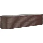 vidaXL Lit surélevé de jardin Acier galvanisé marron