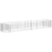 vidaXL Gabion haut-plateau Fer galvanisé 400x100x50 cm