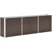 vidaXL Lit surélevé de jardin Acier galvanisé 240x40x77 cm Marron