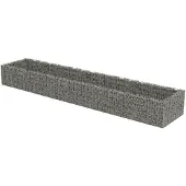 vidaXL Lit surélevé à gabion Acier galvanisé 450x90x50 cm