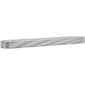 vidaXL Lit surélevé Acier revêtu par poudre 544x100x36 cm Argenté