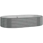 vidaXL Lit surélevé Acier revêtu par poudre 175x100x36 cm Gris