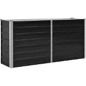 vidaXL Lit surélevé de jardin Anthracite 160x40x77 cm Acier galvanisé