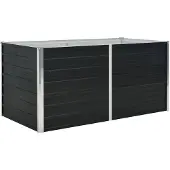 vidaXL Lit surélevé Anthracite 160 x 80 x 77 cm Acier galvanisé