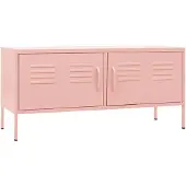 vidaXL Armoire TV rose 105x35x50 cm Acier