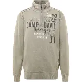 CAMP DAVID Pull-over gris / kaki / noir