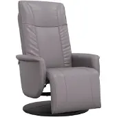 vidaXL Fauteuil relax avec repose-pieds Gris Similicuir