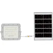 V-TAC Projecteur solaire blanc - 10W - IP65 - 800 lumens - 4000K