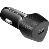 Forcell Chargeur allume-cigare CARBON Type C 3.0 PD20W CC50-1C noir (Total 20W)