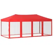 vidaXL Partytent pliable avec parois latérales 3x6 m rouge