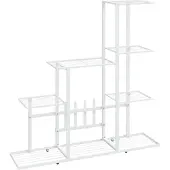 vidaXL Support pour plantes 94,5x25x88 cm Blanc Métal