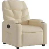 vidaXL Fauteuil relax Tissu Crème